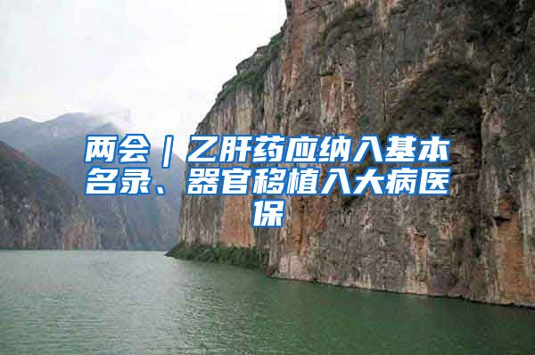 两会｜乙肝药应纳入基本名录、器官移植入大病医保