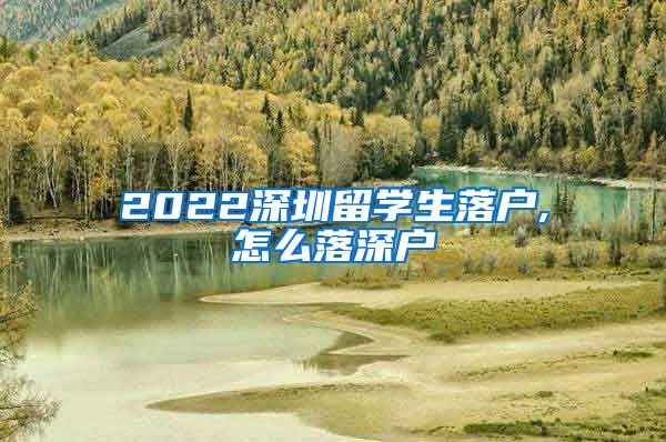 2022深圳留学生落户,怎么落深户