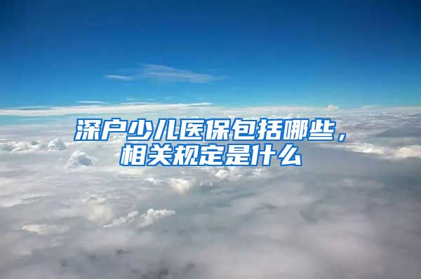 深户少儿医保包括哪些，相关规定是什么