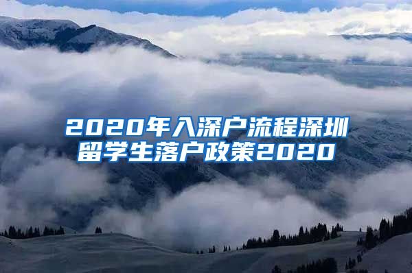 2020年入深户流程深圳留学生落户政策2020