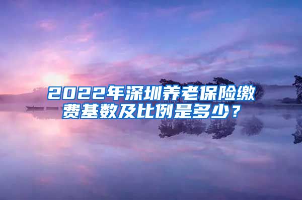 2022年深圳养老保险缴费基数及比例是多少？