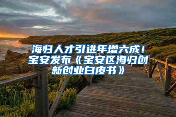 海归人才引进年增六成！宝安发布《宝安区海归创新创业白皮书》