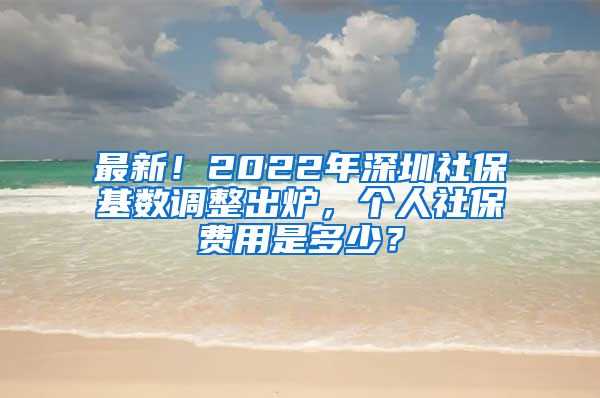 最新！2022年深圳社保基数调整出炉，个人社保费用是多少？