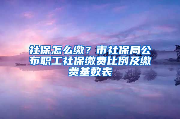 社保怎么缴？市社保局公布职工社保缴费比例及缴费基数表