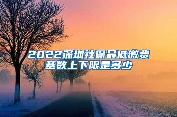 2022深圳社保最低缴费基数上下限是多少