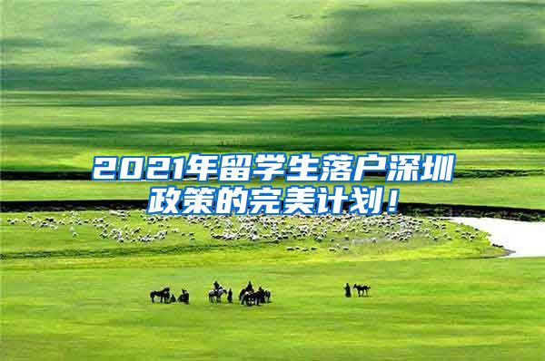 2021年留学生落户深圳政策的完美计划！