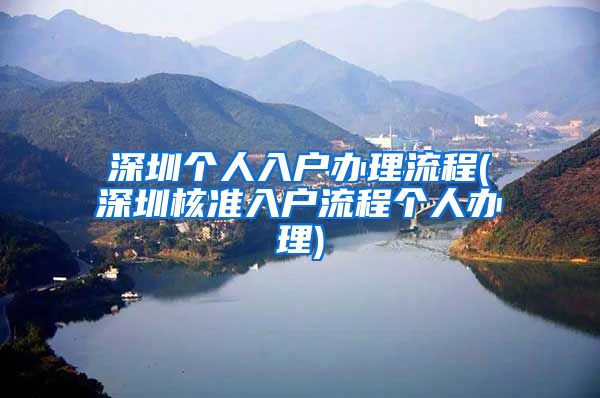 深圳个人入户办理流程(深圳核准入户流程个人办理)