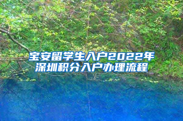 宝安留学生入户2022年深圳积分入户办理流程