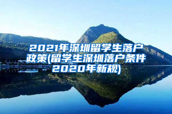 2021年深圳留学生落户政策(留学生深圳落户条件2020年新规)