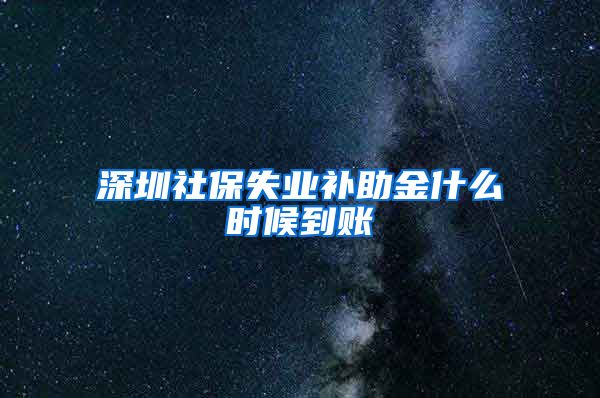 深圳社保失业补助金什么时候到账