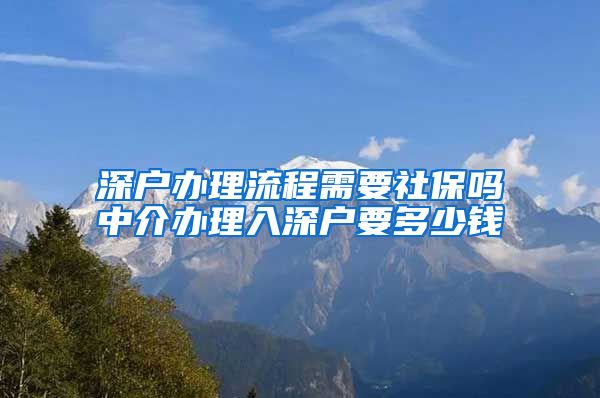 深户办理流程需要社保吗中介办理入深户要多少钱