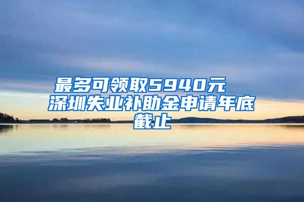 最多可领取5940元  深圳失业补助金申请年底截止