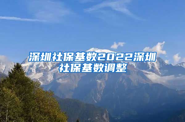 深圳社保基数2022深圳社保基数调整