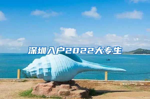 深圳入户2022大专生