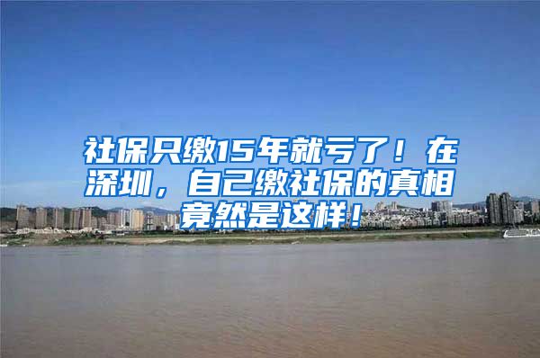 社保只缴15年就亏了！在深圳，自己缴社保的真相竟然是这样！