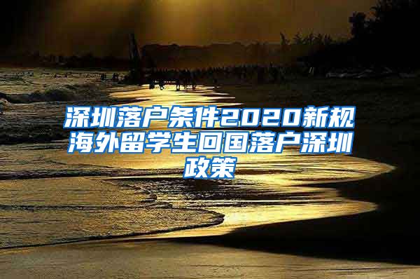 深圳落户条件2020新规海外留学生回国落户深圳政策