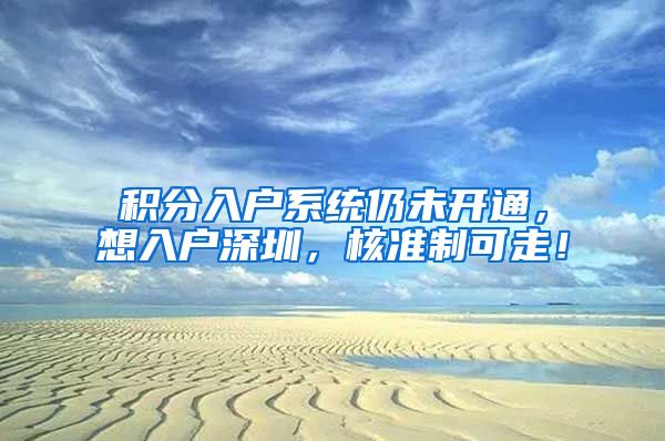 积分入户系统仍未开通，想入户深圳，核准制可走！