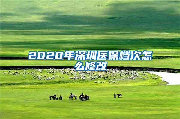 2020年深圳医保档次怎么修改