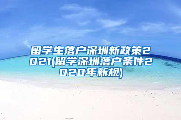 留学生落户深圳新政策2021(留学深圳落户条件2020年新规)