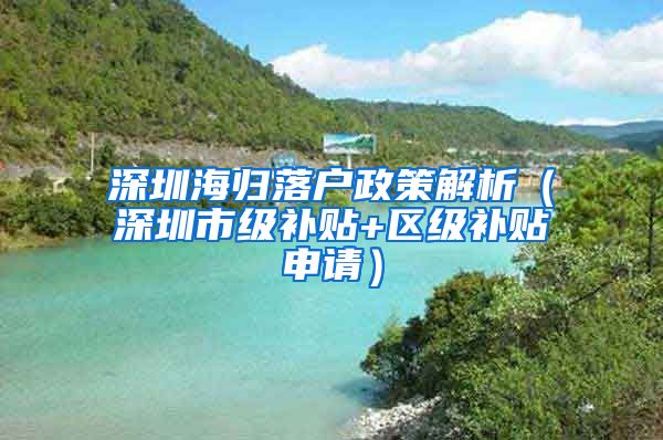 深圳海归落户政策解析（深圳市级补贴+区级补贴申请）