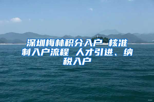 深圳梅林积分入户 核准制入户流程 人才引进、纳税入户