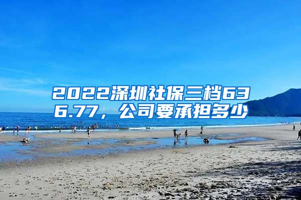 2022深圳社保三档636.77，公司要承担多少