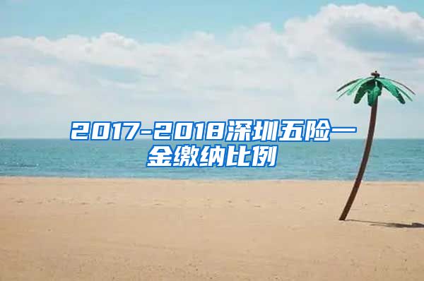 2017-2018深圳五险一金缴纳比例