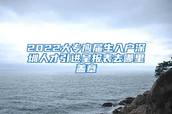 2022大专应届生入户深圳人才引进呈报表去哪里盖章