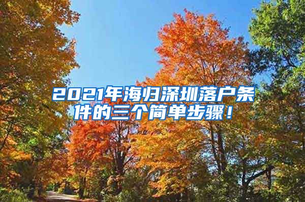 2021年海归深圳落户条件的三个简单步骤！