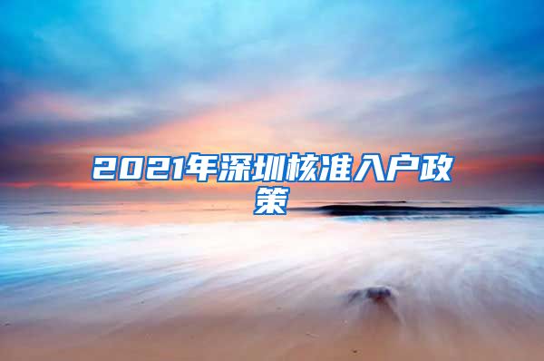 2021年深圳核准入户政策