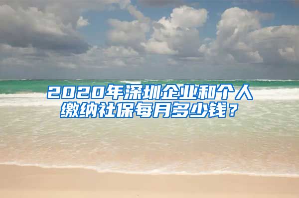 2020年深圳企业和个人缴纳社保每月多少钱？