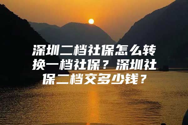 深圳二档社保怎么转换一档社保？深圳社保二档交多少钱？