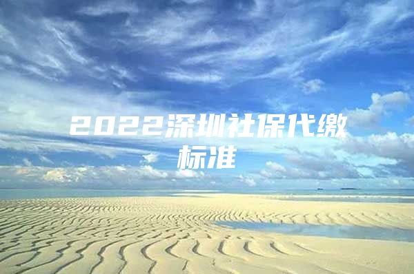 2022深圳社保代缴标准