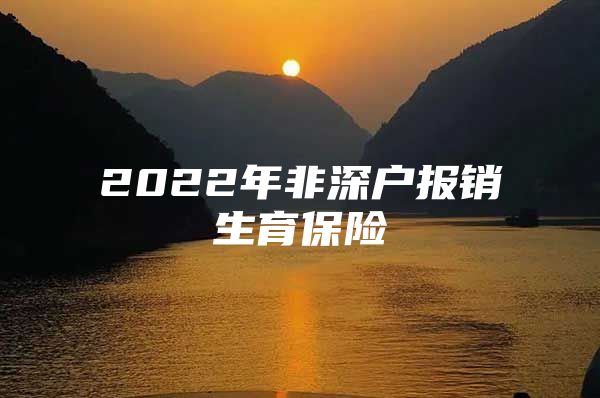 2022年非深户报销生育保险