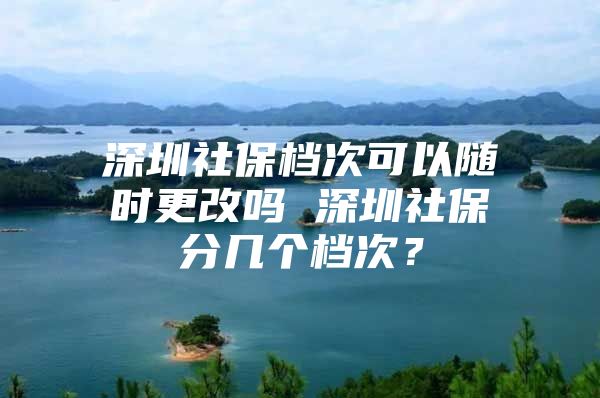 深圳社保档次可以随时更改吗 深圳社保分几个档次？