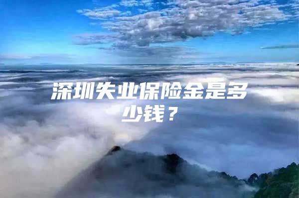 深圳失业保险金是多少钱？