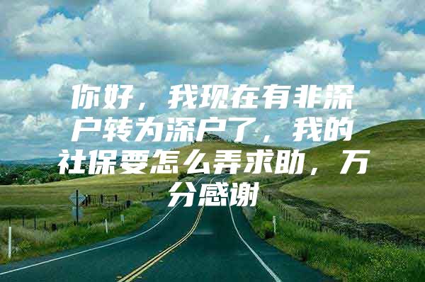 你好，我现在有非深户转为深户了，我的社保要怎么弄求助，万分感谢