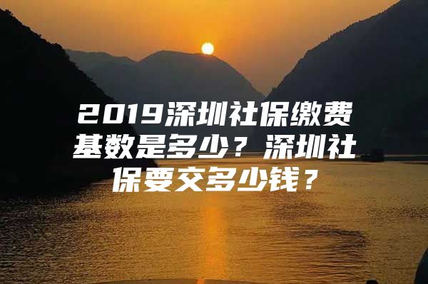 2019深圳社保缴费基数是多少？深圳社保要交多少钱？