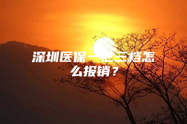 深圳医保一二三档怎么报销？