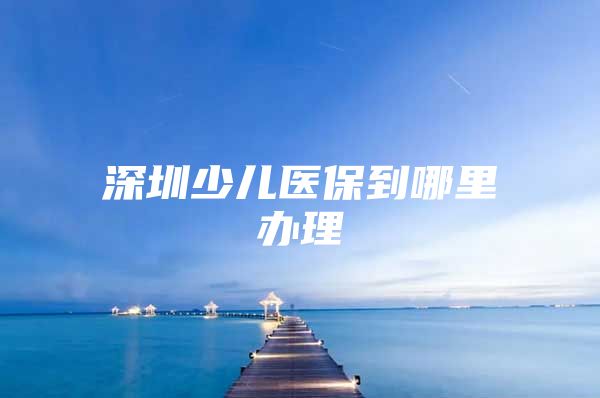 深圳少儿医保到哪里办理