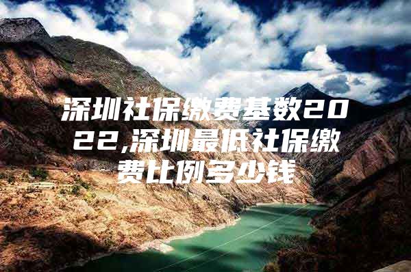 深圳社保缴费基数2022,深圳最低社保缴费比例多少钱