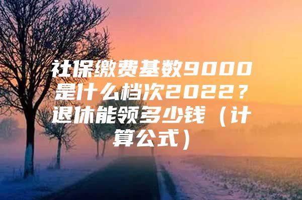 社保缴费基数9000是什么档次2022？退休能领多少钱（计算公式）