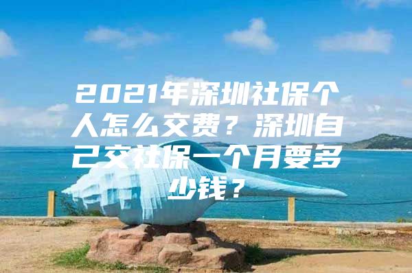 2021年深圳社保个人怎么交费？深圳自己交社保一个月要多少钱？