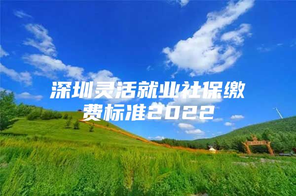 深圳灵活就业社保缴费标准2022