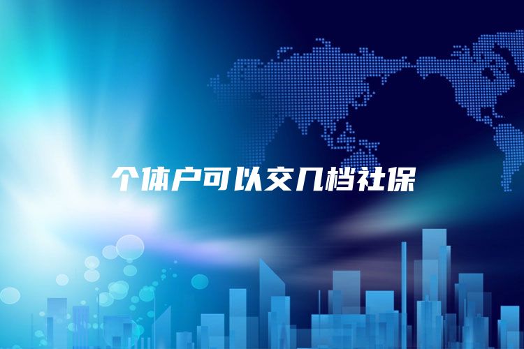 个体户可以交几档社保