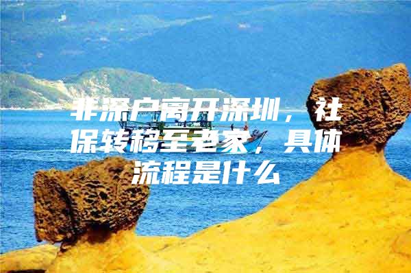 非深户离开深圳，社保转移至老家，具体流程是什么