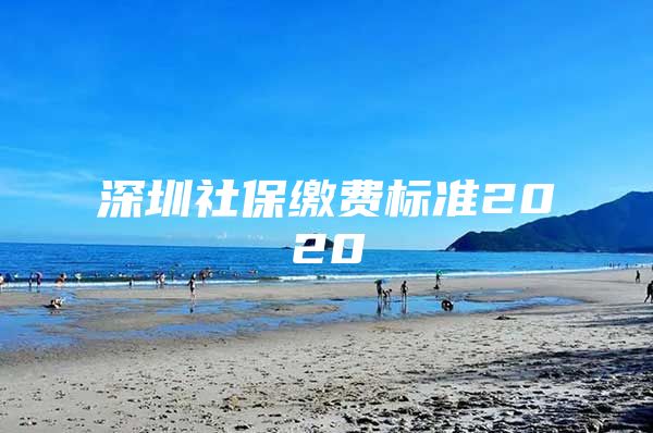 深圳社保缴费标准2020