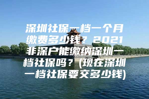 深圳社保一档一个月缴费多少钱？2021非深户能缴纳深圳一档社保吗？(现在深圳一档社保要交多少钱)