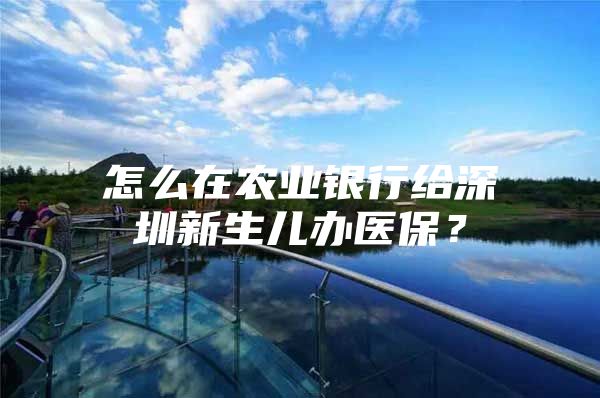 怎么在农业银行给深圳新生儿办医保？