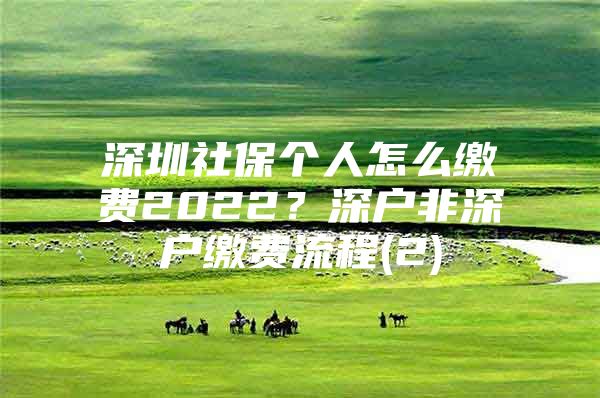 深圳社保个人怎么缴费2022？深户非深户缴费流程(2)